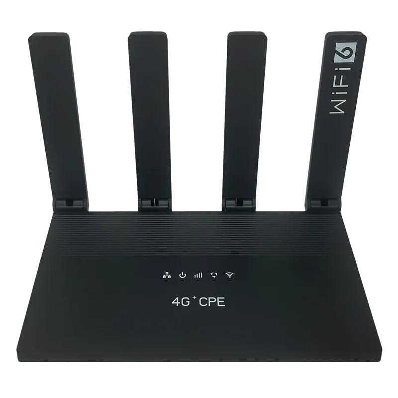 WR800 4G LTE WiFi Router 4 LAN Ports 600Mbps WiFi 6 Wireless Modem with SIM Card Slot, Eurasian Version (No Battery) - US Plug