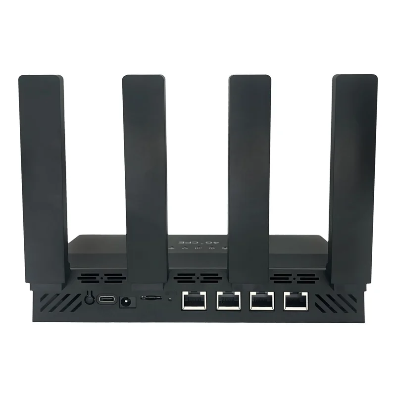 WR800 4G LTE WiFi Router 4 LAN Ports 600Mbps WiFi 6 Wireless Modem with SIM Card Slot, Eurasian Version (No Battery) - US Plug