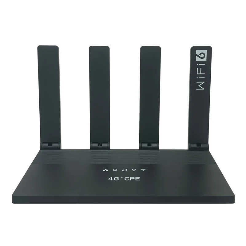 WR800 4G LTE WiFi Router 4 LAN Ports 600Mbps WiFi 6 Wireless Modem with SIM Card Slot, Eurasian Version (No Battery) - US Plug