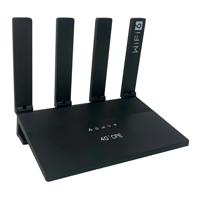 WR800 600Mbps High Speed 4G LTE WiFi Router 4 LAN Ports WiFi 6 Wireless Modem with 5000mAh Battery, Eurasian Version - US Plug
