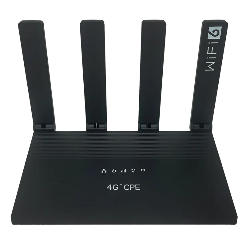 WR800 600Mbps High Speed 4G LTE WiFi Router 4 LAN Ports WiFi 6 Wireless Modem with 5000mAh Battery, Eurasian Version - US Plug