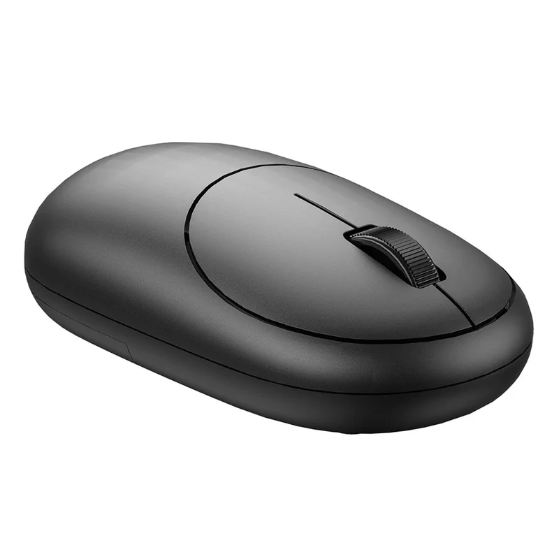 WIWU WM107 2.4G Wireless Mouse Ergonomic 1200 DPI Rechargeable Mice with RGB Backlight - Black