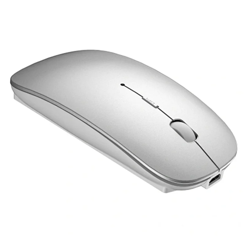 WIWU Magic WM101-C 2.4G + Bluetooth-compatible Dual Mode Wireless Mouse 1000 / 1200 / 1600 DPI Ergonomic Mice - Silver