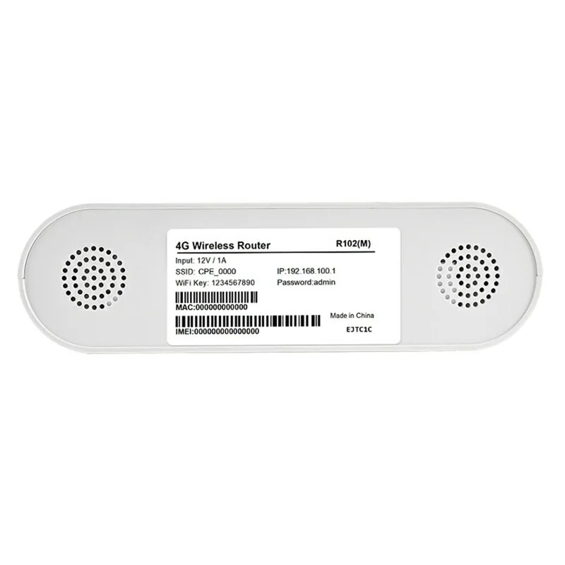 R102 Rechargeable LTE Wireless 4G Router with SIM Slot Ethernet Port WiFi Sharing 4G CPE Router - US Plug