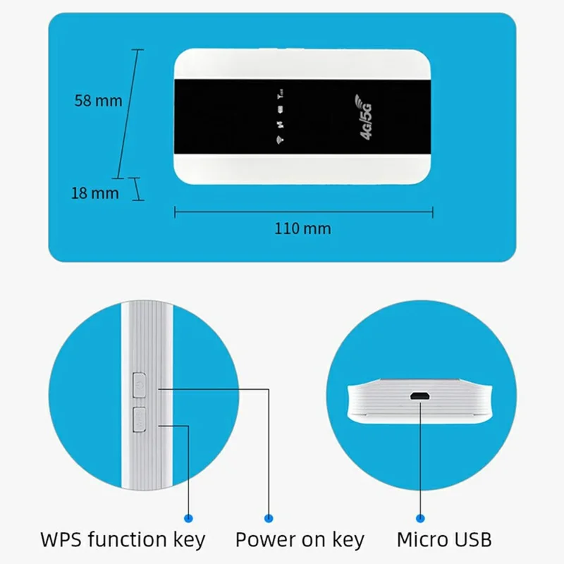 M10-E Eurasian Version Portable 4G Router Car Mobile WiFi SIM Card Router with WPS Function