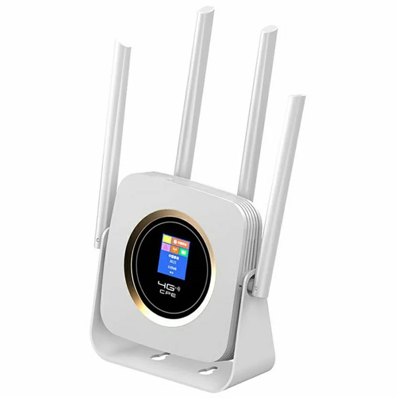 CPF903B Eurasian Version 4G LTE WiFi Router Wireless CPE Single Ethernet Port SIM Card Slot 150Mbps Router - White / US Plug