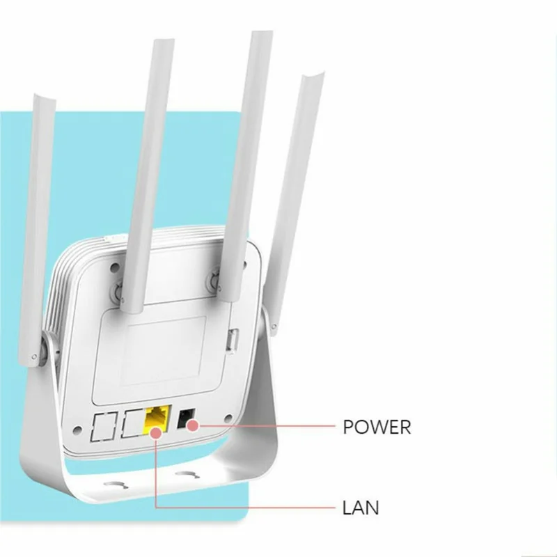 CPF903B Eurasian Version 4G LTE WiFi Router Wireless CPE Single Ethernet Port SIM Card Slot 150Mbps Router - White / US Plug