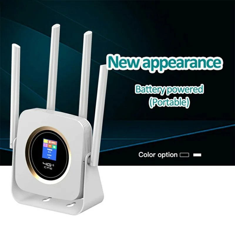 CPF903B Eurasian Version 4G LTE WiFi Router Wireless CPE Single Ethernet Port SIM Card Slot 150Mbps Router - White / EU Plug