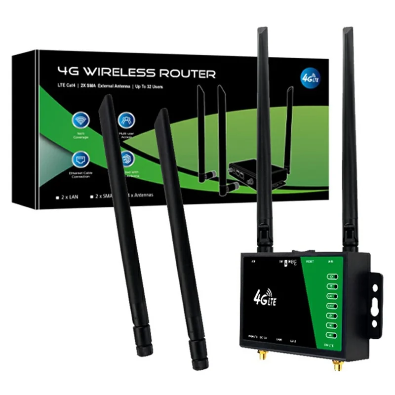 LT210B-E Eurasian Version LTE 4G Router Wireless WiFi Home Office CPE Sharing Router with 2 LAN Ports - EU Plug