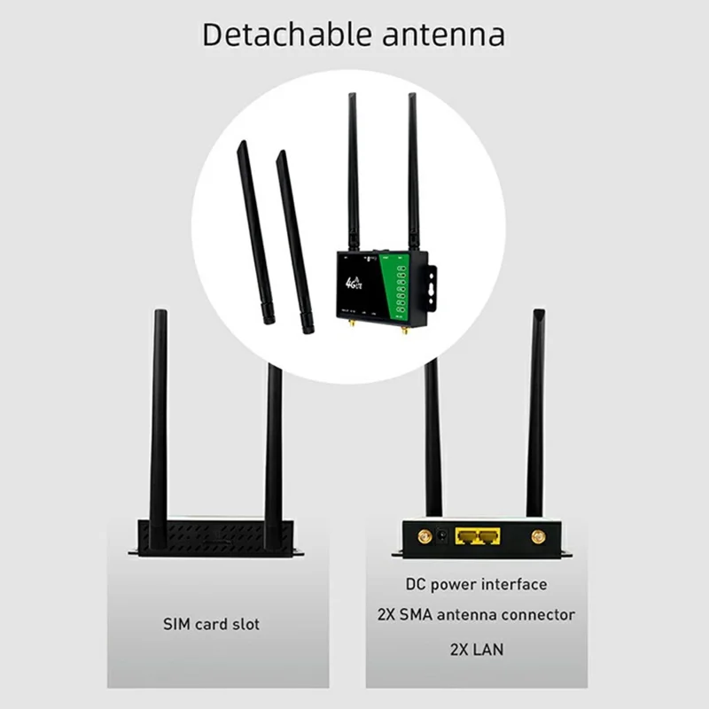 LT210B-E Eurasian Version LTE 4G Router Wireless WiFi Home Office CPE Sharing Router with 2 LAN Ports - EU Plug