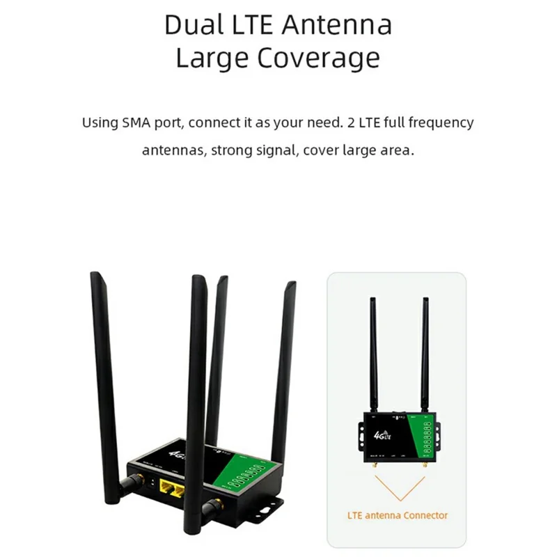 LT210B-E Eurasian Version LTE 4G Router Wireless WiFi Home Office CPE Sharing Router with 2 LAN Ports - EU Plug