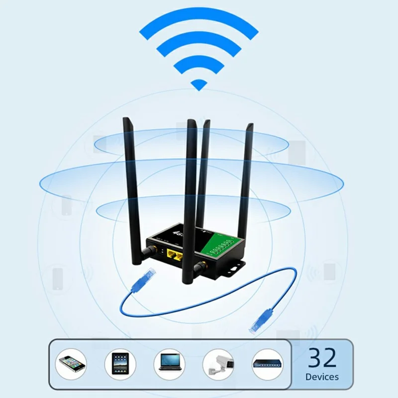 LT210B-E Eurasian Version LTE 4G Router Wireless WiFi Home Office CPE Sharing Router with 2 LAN Ports - EU Plug