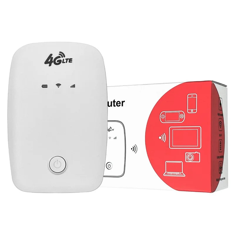 M3-E Eurasian Version Portable SIM Card 4G LTE Wireless Router Car Travel 150Mbps Mobile Hotspot Device - White