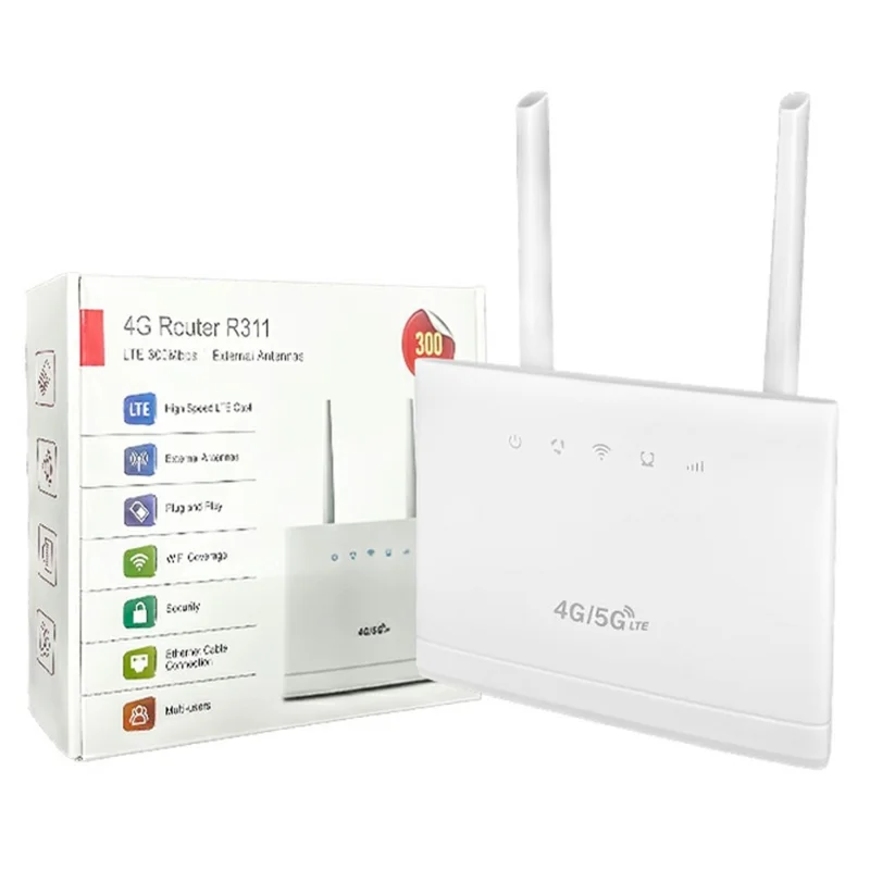 R311-E Eurasian Version Home CPE LTE 4G Router SIM Card WiFi Sharing Single Ethernet Port Router - EU Plug