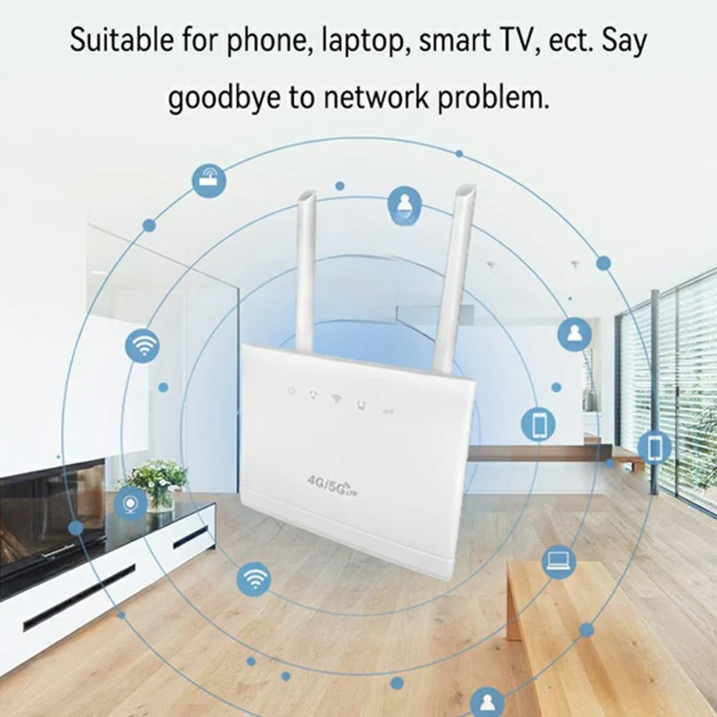 R311-E Eurasian Version Home CPE LTE 4G Router SIM Card WiFi Sharing Single Ethernet Port Router - EU Plug