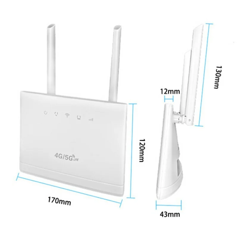 R311-E Eurasian Version Home CPE LTE 4G Router SIM Card WiFi Sharing Single Ethernet Port Router - EU Plug