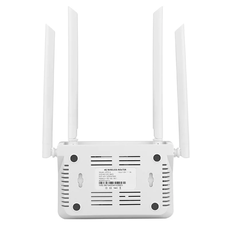 CPF912 Eurasian Version Wireless Router 4G LTE Home Office SIM Card WiFi Router with 4 Antennas - EU Plug
