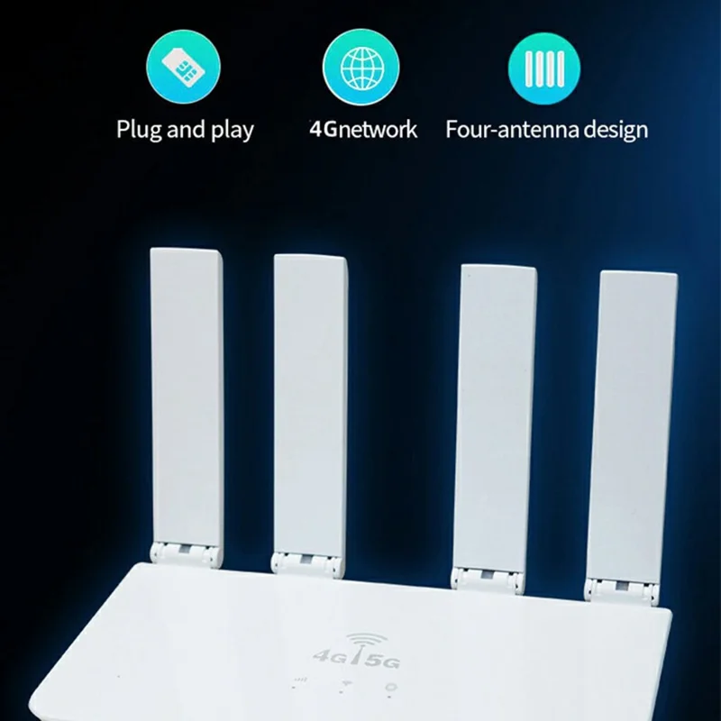 CP906-E 4G Router Home Office SIM Card WiFi CPE LTE Wireless Internet Sharing Router - US Plug