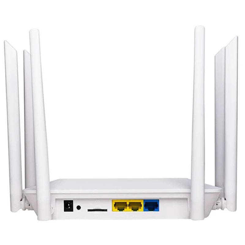 210M-E Eurasian Version SIM Card 4G LTE Router Home Office 3 Ethernet Ports 6 Antennas WiFi CPE Router - US Plug