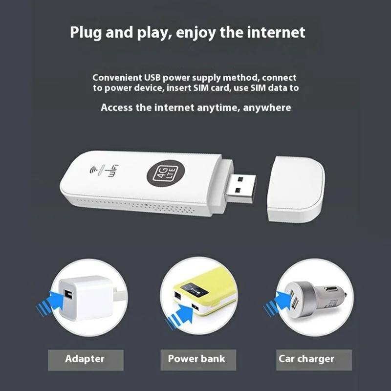 U6-E8 Eurasian Version 4G LTE UFI Modem USB WiFi Dongle International Travel SIM Card Portable WiFi Hotspot - White