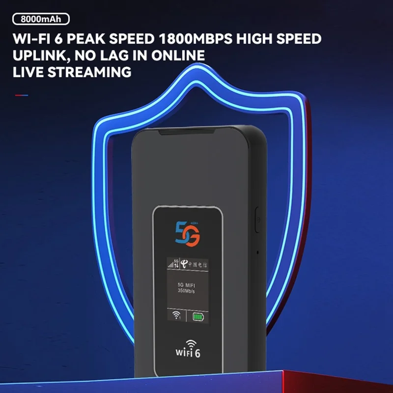 Routeur sans fil WiFi 6 Eurasien M8A-E Version 5G Portable MIFI Bande double 600Mbps Routeur pour Voyage / Travail