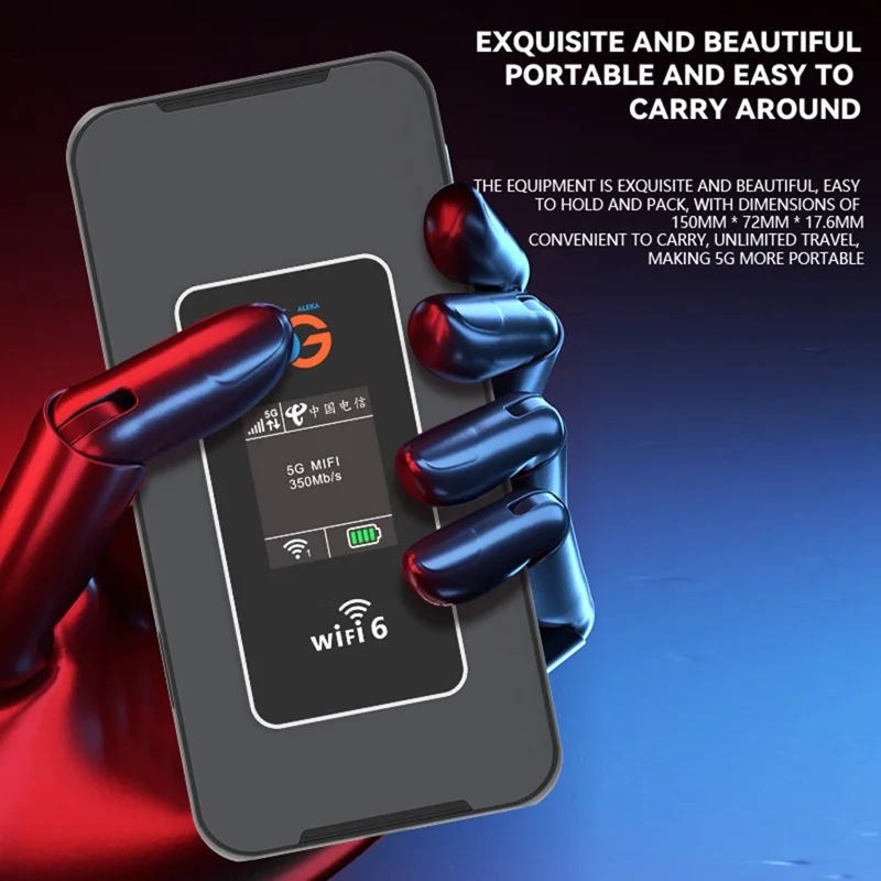 Routeur sans fil WiFi 6 Eurasien M8A-E Version 5G Portable MIFI Bande double 600Mbps Routeur pour Voyage / Travail