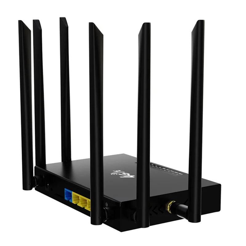 ED128-L American Version 4G LTE Industrial Router 300Mbps Wireless WiFi Home Office SIM Card Router - EU Plug