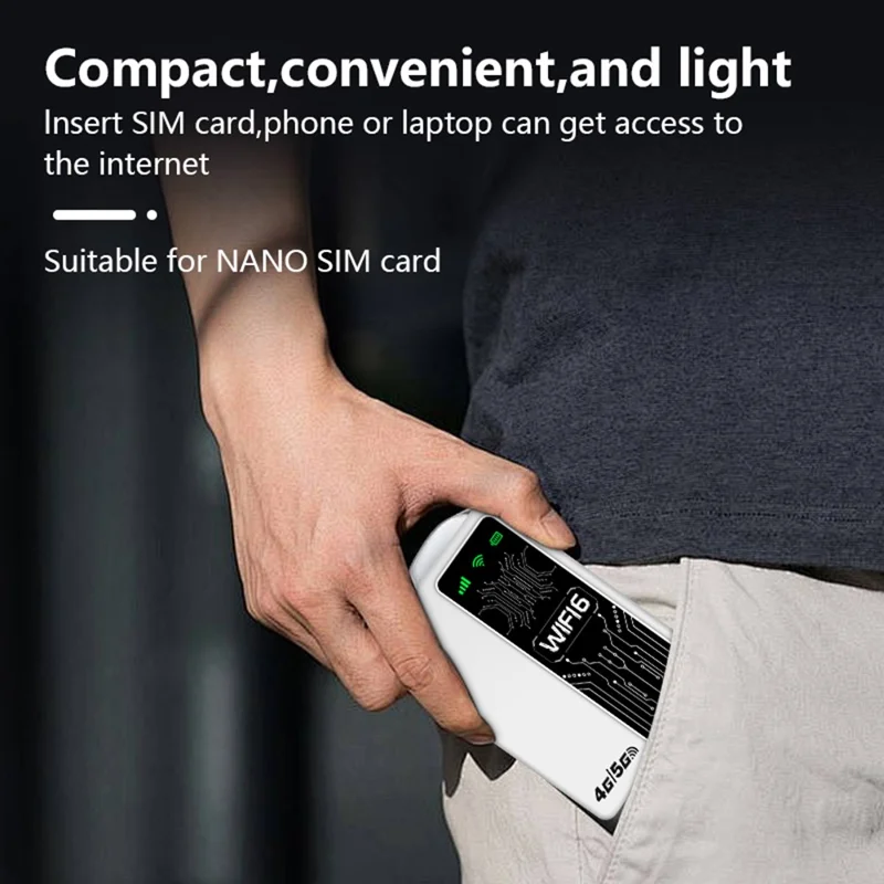 M20-E Eurasian Version Portable 4G LTE Router WiFi Hotspot MIFI 10000mAh Power Bank - Black