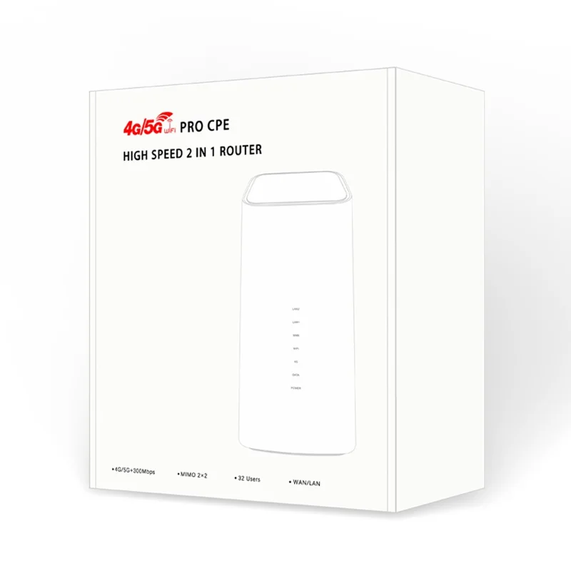 CPF101-E8 Eurasian Version 4G LTE Router Home Office SIM Card Mobile WiFi Hotspot with 3 LAN Ports - EU Plug