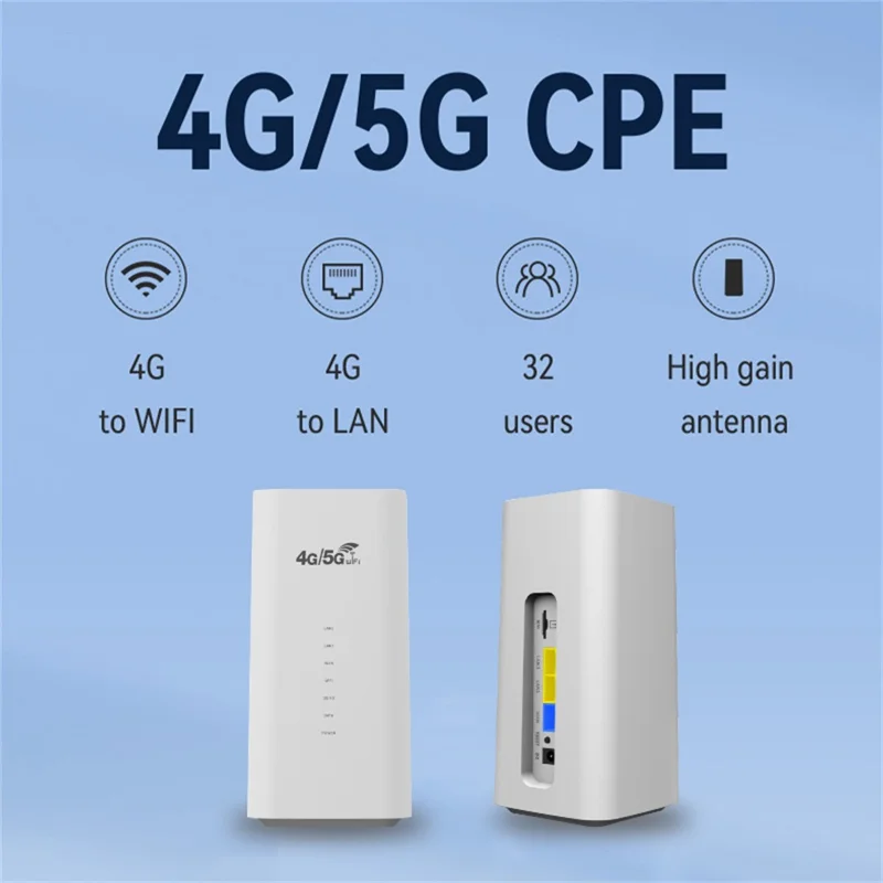 CPF101-E8 Eurasian Version 4G LTE Router Home Office SIM Card Mobile WiFi Hotspot with 3 LAN Ports - EU Plug