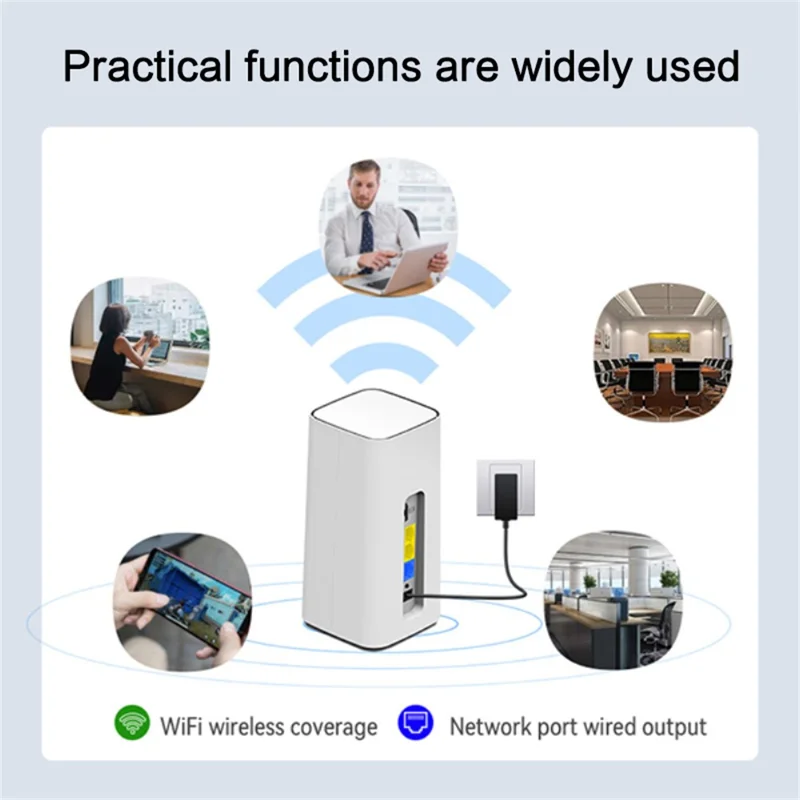 CPF101-E8 Eurasian Version 4G LTE Router Home Office SIM Card Mobile WiFi Hotspot with 3 LAN Ports - EU Plug