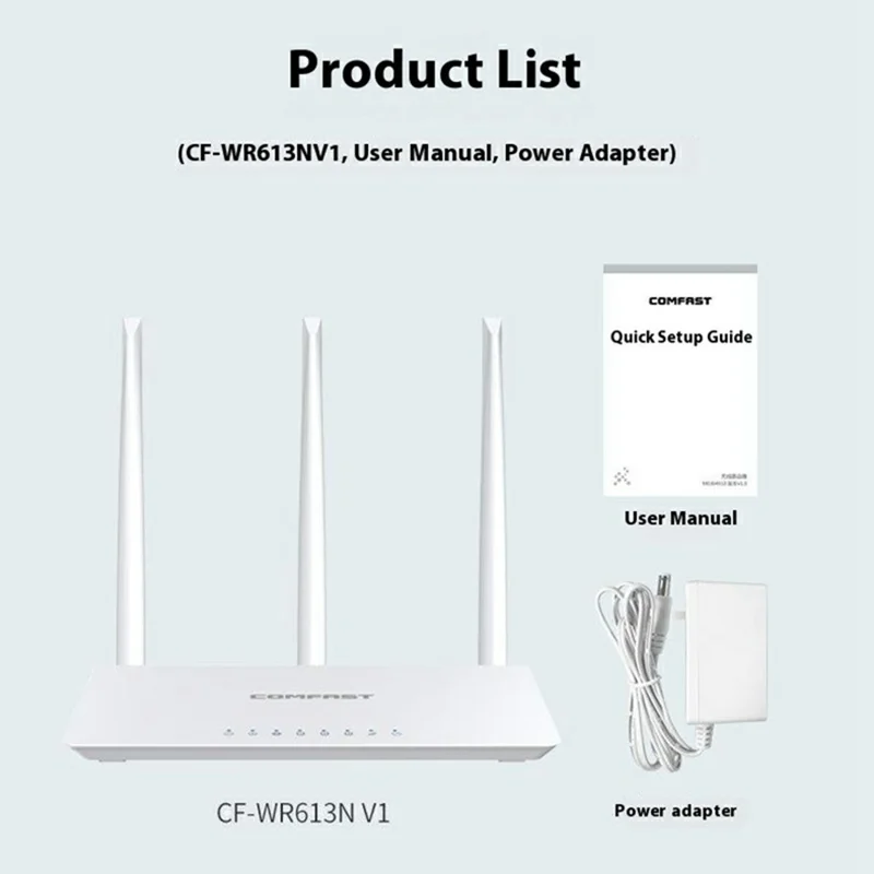 COMFAST CF-WR613N Wireless Router 300Mbps High Speed WiFi Router for Home