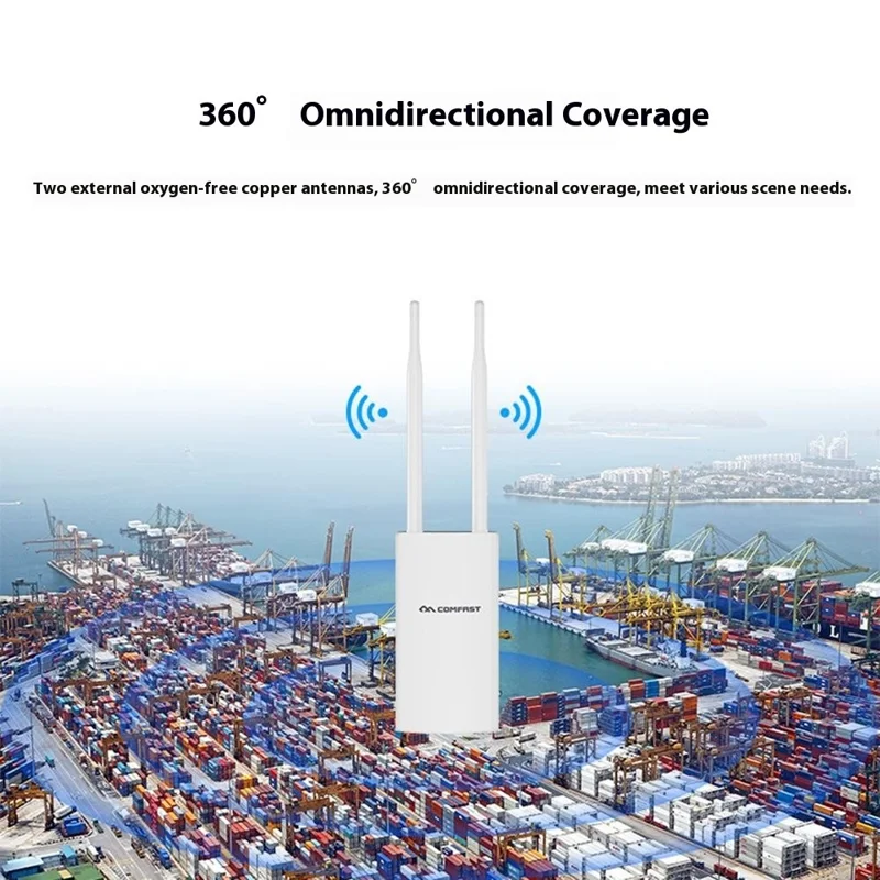 COMFAST CF-EW72 V2 High Power Outdoor Dual Band Wireless AP WiFi Base Station 1200M Wireless Router