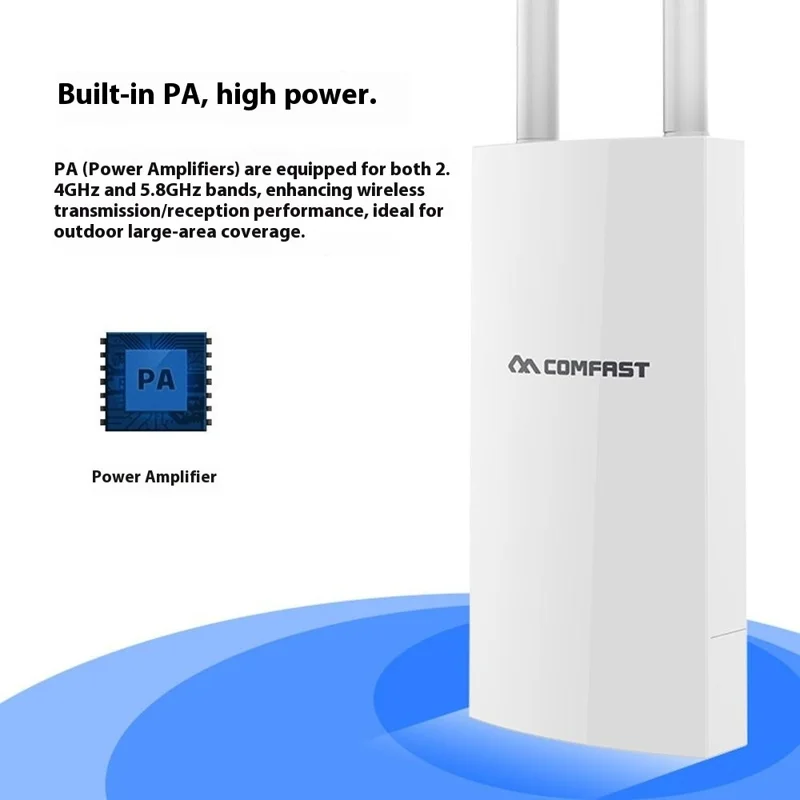COMFAST CF-EW72 V2 High Power Outdoor Dual Band Wireless AP WiFi Base Station 1200M Wireless Router