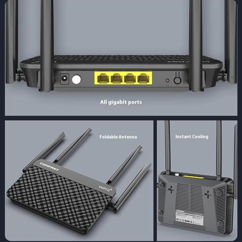 COMFAST CF-XR11 Dual Band WiFi 6 Router 1800Mbps Gigabit Ports Wireless Routers