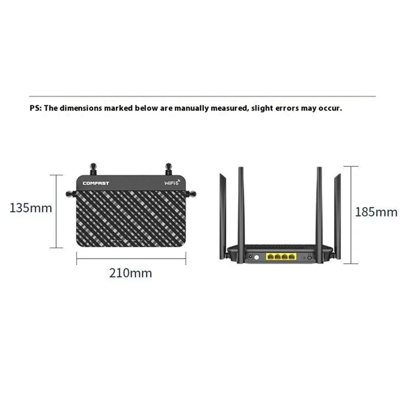 COMFAST CF-XR11 Dual Band WiFi 6 Router 1800Mbps Gigabit Ports Wireless Routers