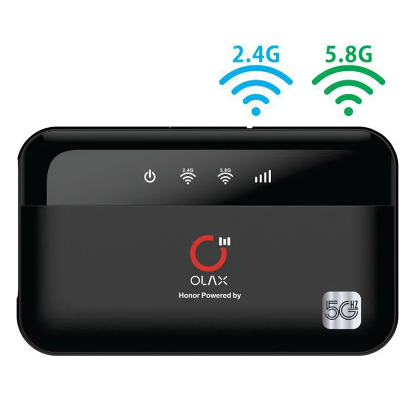 OLAX M100 WiFi Dual Band 2,4G / 5,8G Draagbare Router met SIM-kaartondersteuning 10000mAh Powerbank / Mobiele Hotspot