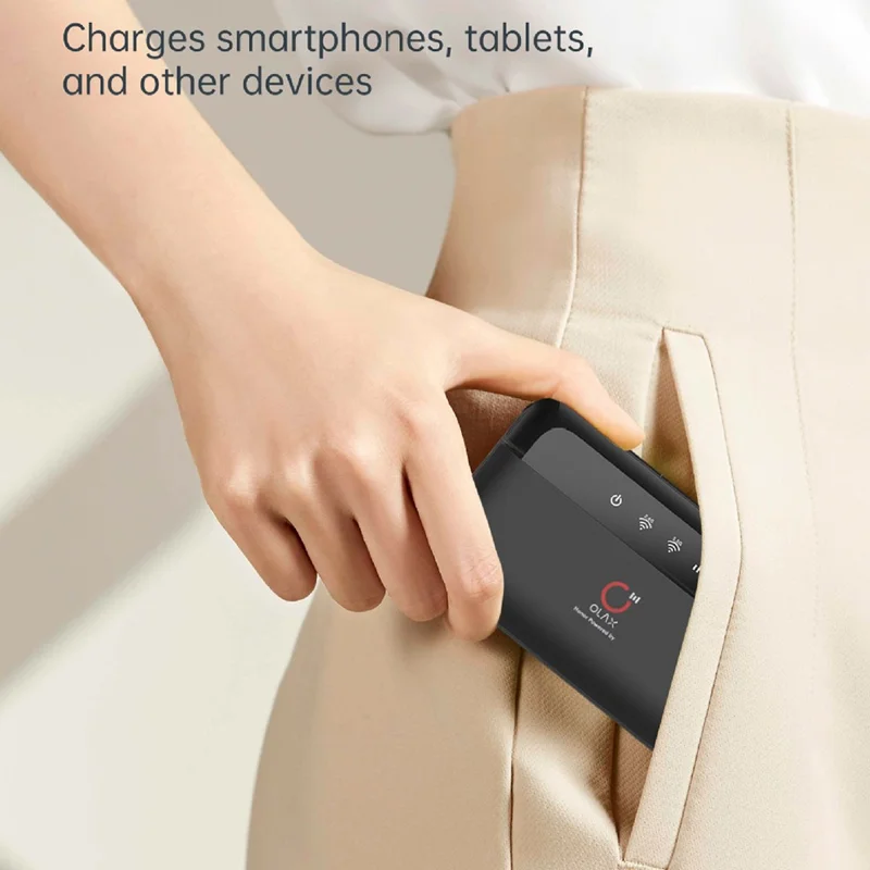 OLAX M100 WiFi Dual Band 2,4G / 5,8G Draagbare Router met SIM-kaartondersteuning 10000mAh Powerbank / Mobiele Hotspot