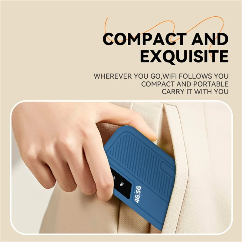 M34-E Draagbare 4G WiFi-router Mobiele Hotspot Type-C 150Mbps LTE Mifi Draadloze Router, EU/Azië-versie - Blauw