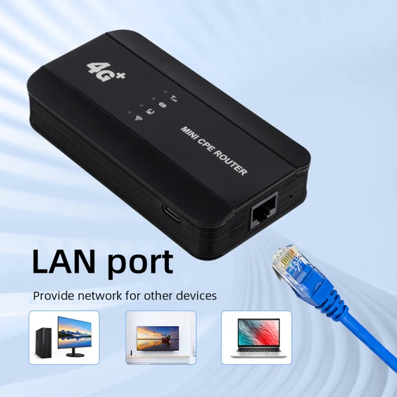 M10-LW 4G Router WiFi Hotspot met RJ45-poort WPS-functie SIM-kaartsleuf WIFI6 Draagbaar, Amerikaanse editie