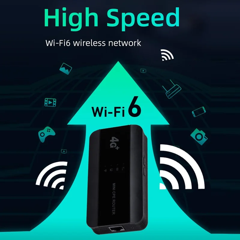 M10-LW 4G Router WiFi Hotspot met RJ45-poort WPS-functie SIM-kaartsleuf WIFI6 Draagbaar, Amerikaanse editie