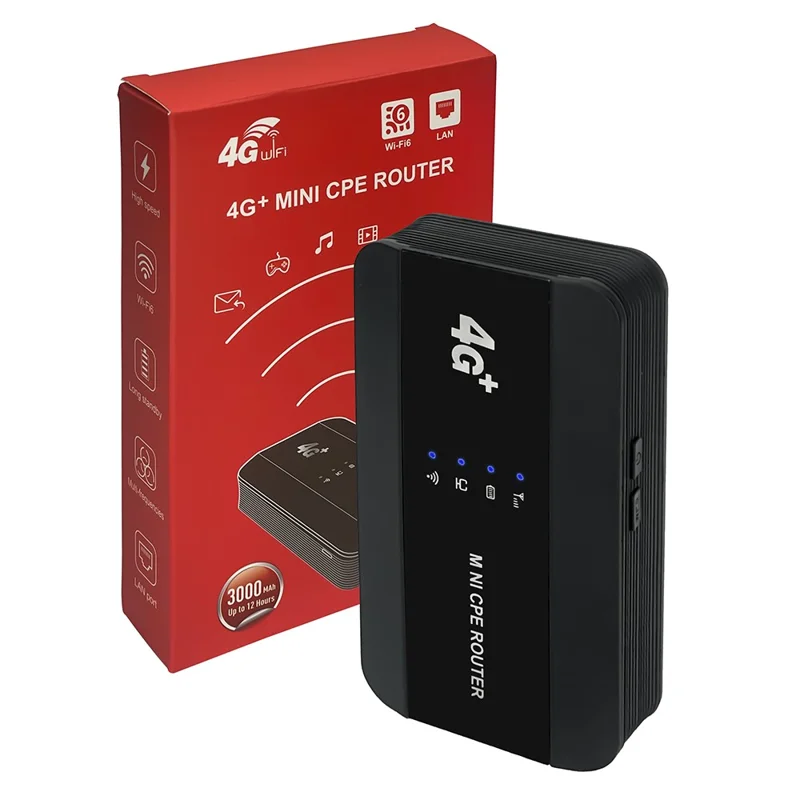 M10-LW 4G Router WiFi Hotspot met RJ45-poort WPS-functie SIM-kaartsleuf WIFI6 Draagbaar, Amerikaanse editie