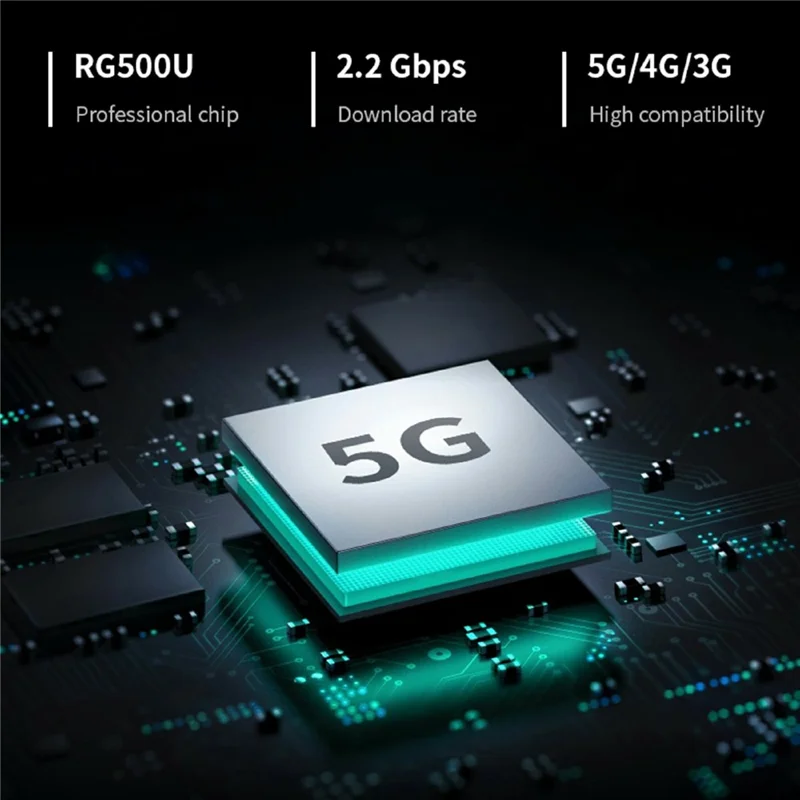 NR500 5G CPE-router met SIM-kaartsleuf 2,4G + 5,8G Dualband WiFi 6 Gigabit Draadloze Repeater, met 4000mAh-batterij - US-stekker