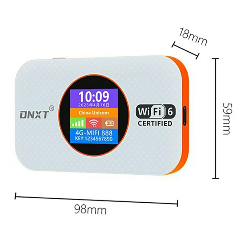 DNXT MF967-E 4G Router Mobile WiFi Portable WiFi6 Wireless Repeater Support WPS / SIM Card / DMZ, Eurasia Version - Purple