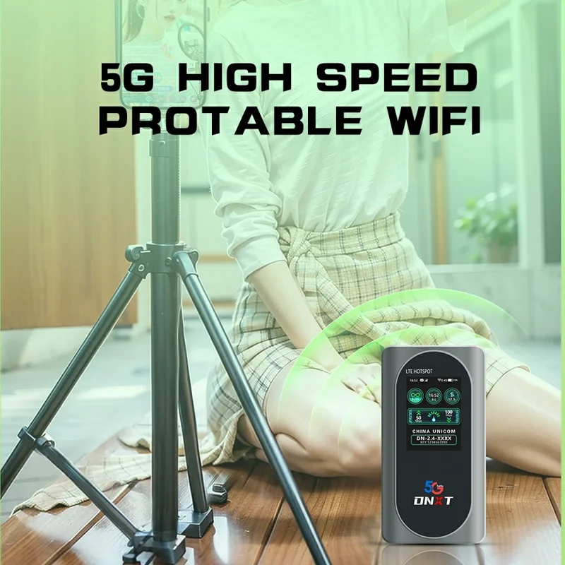 M2D-E Draagbare 5G-router 2,4G / 5,8G Dualband 600Mbps WiFi 6 MiFi met kleurenscherm, versie voor Eurazië