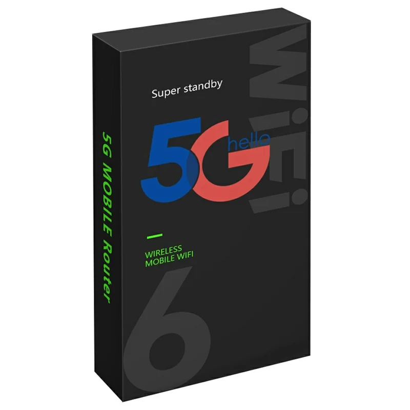 M2D-E Draagbare 5G-router 2,4G / 5,8G Dualband 600Mbps WiFi 6 MiFi met kleurenscherm, versie voor Eurazië