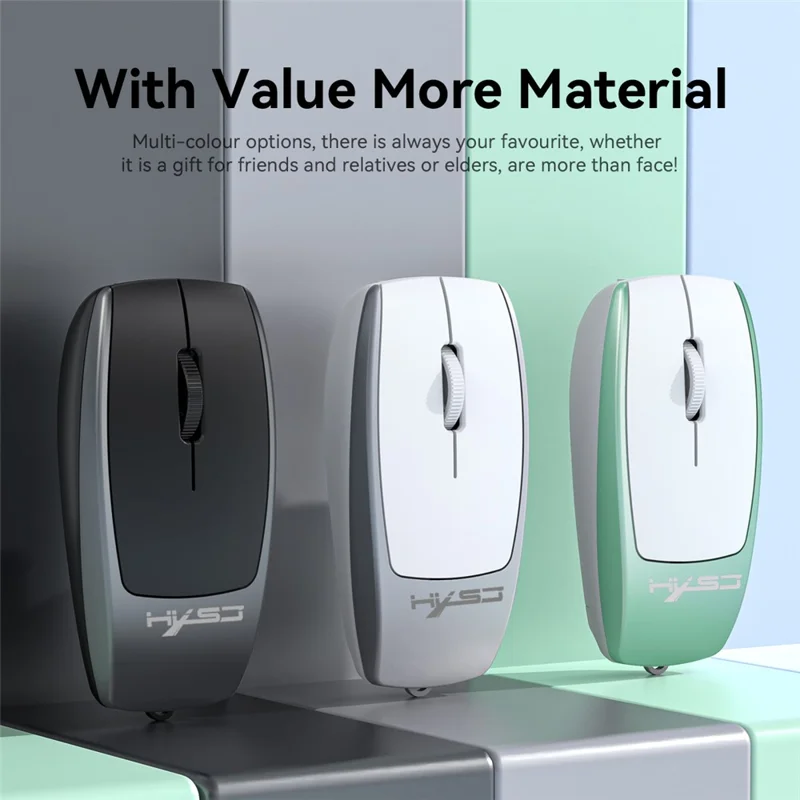 HXSJ M109 2 in 1 voor Windows / MacOS / Linux 3 DPI Instelbare Bluetooth-compatibele Draadloze Muis TF Kaartlezer - Grijs