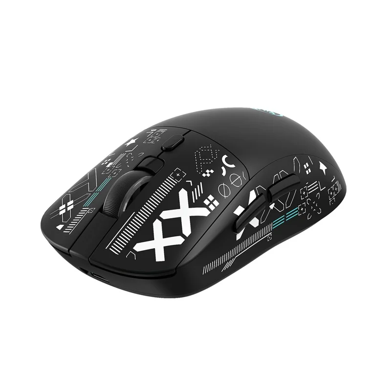 HXSJ T90 Pro Mouse da gioco a 3 modalità di connessione con dock di ricarica, retroilluminazione RGB wireless e silenzioso per PC / laptop - Nero