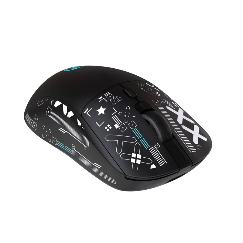 HXSJ T90 Pro Mouse da gioco a 3 modalità di connessione con dock di ricarica, retroilluminazione RGB wireless e silenzioso per PC / laptop - Nero