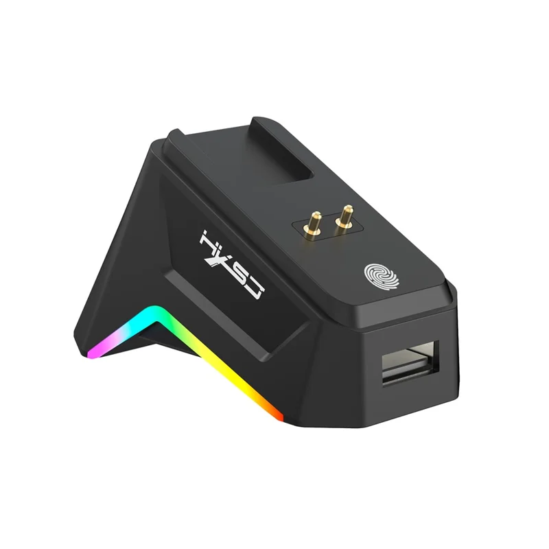 HXSJ T10 Pro Lichtgewicht Draadloze Gaming Muis met 3-modusverbinding / Oplaadstation / Macro Programmeerbare Muis 1KHz 12000DPI - Zwart